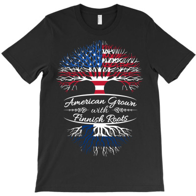 American Grown With Finnish Roots T-shirt Designed By Phsl