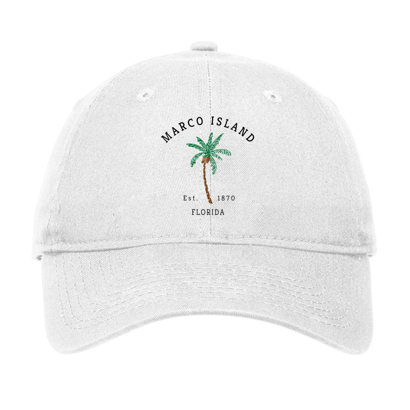 Womens Marco Island Florida Colorful Palm Tree Retro Novelty Art V Nec Adjustable Cap by oluwafemimccullers | Artistshot