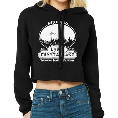 Camp Crystal Lake Est 1935 Cropped Hoodie Designed By Colorfull Art