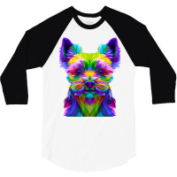 Yorkshire Terrier Yorkie Pop Art Dog T Shirt 3/4 Sleeve Shirt | Artistshot