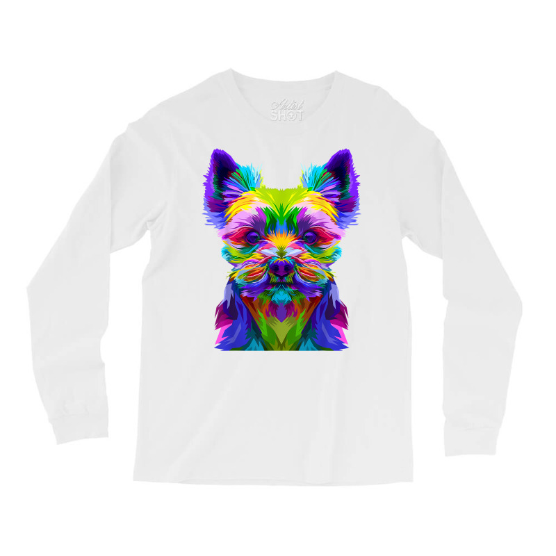 Yorkshire Terrier Yorkie Pop Art Dog T Shirt Long Sleeve Shirts by lissuttie | Artistshot