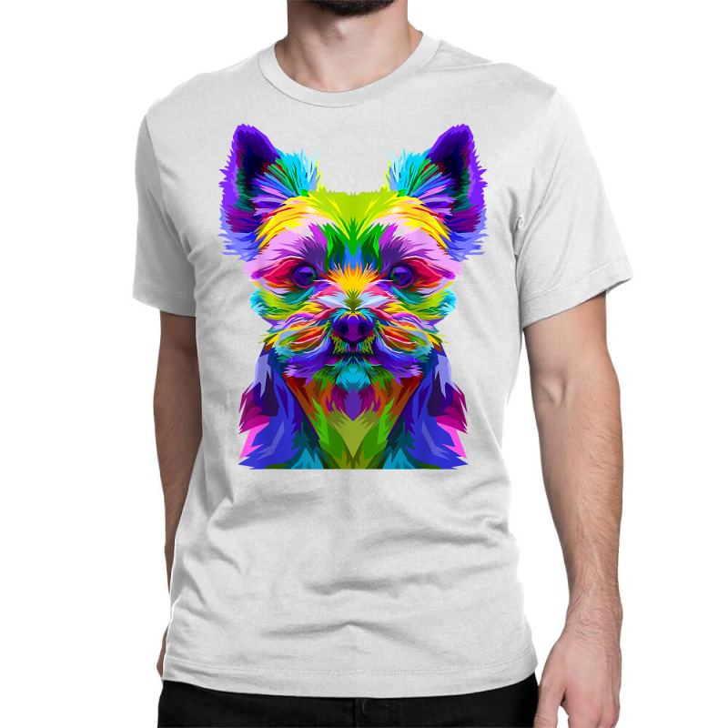 Yorkshire Terrier Yorkie Pop Art Dog T Shirt Classic T-shirt by lissuttie | Artistshot