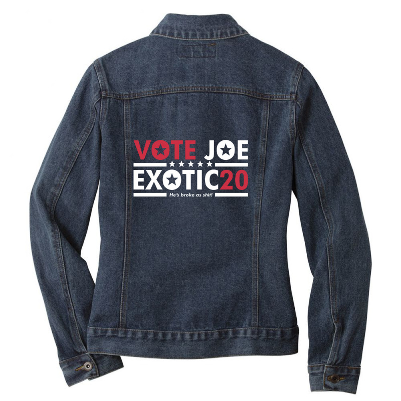 Vote For Joe Ladies Denim Jacket by chrisnom | Artistshot