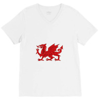 Welsh Red Dragon, Welsh Prides, From Flag Of Wales   Dragon V-neck Tee | Artistshot