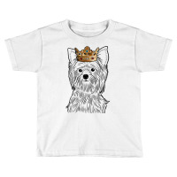 Yorkshire Terrier Dog Wearing Crown T Shirt Toddler T-shirt | Artistshot