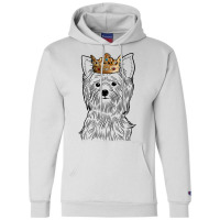 Yorkshire Terrier Dog Wearing Crown T Shirt Champion Hoodie | Artistshot