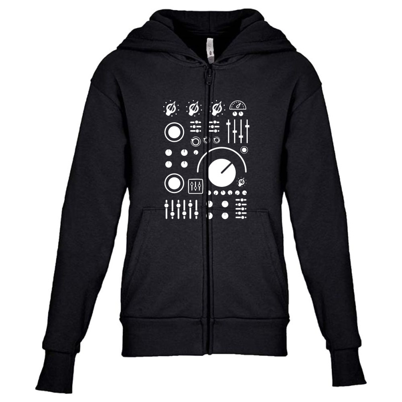 Synthesizer Knobs And Dials Youth Zipper Hoodie | Artistshot