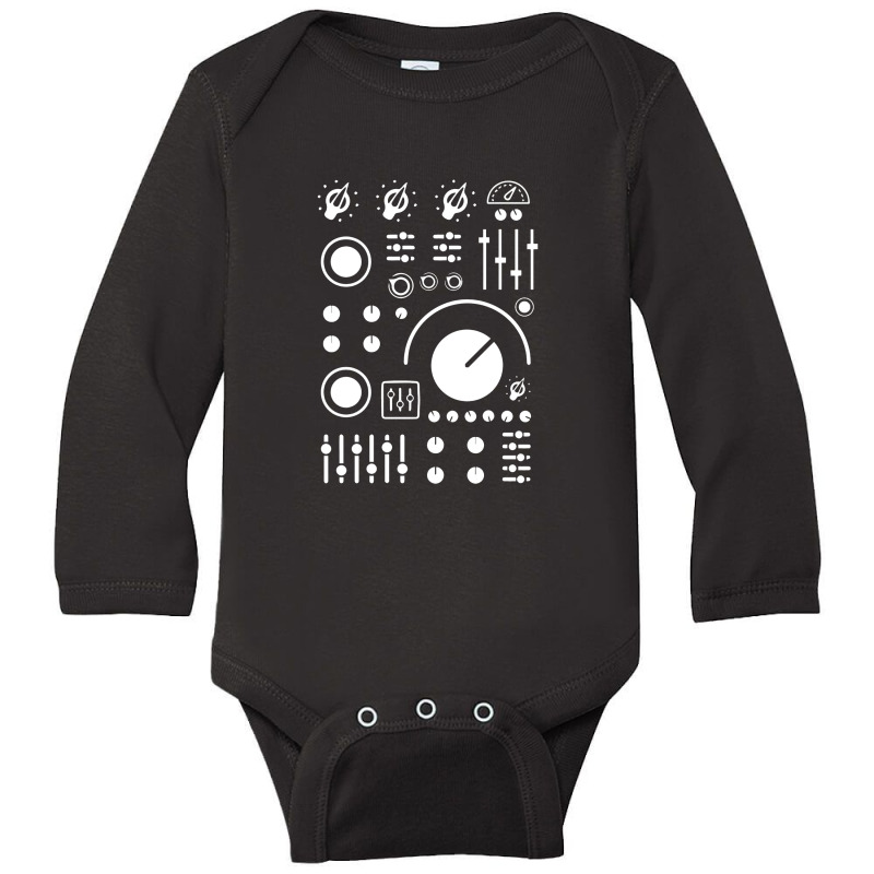 Synthesizer Knobs And Dials Long Sleeve Baby Bodysuit | Artistshot