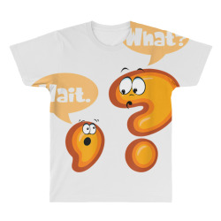 wait. what grammar pun punctuation joke english teacher t shirt All Over Men's T-shirt | Artistshot
