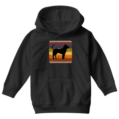 Youth 80s Retro Pit Bull Youth Hoodie Designed By Iconshop