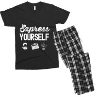 Express Yourself Advocate Slp Parent Aac Neurodiversity Men's T-shirt Pajama Set | Artistshot