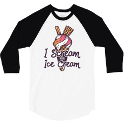 scream ice cream 3/4 Sleeve Shirt | Artistshot