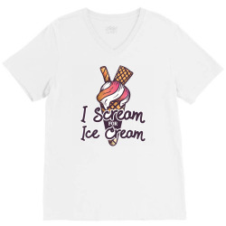 scream ice cream V-Neck Tee | Artistshot