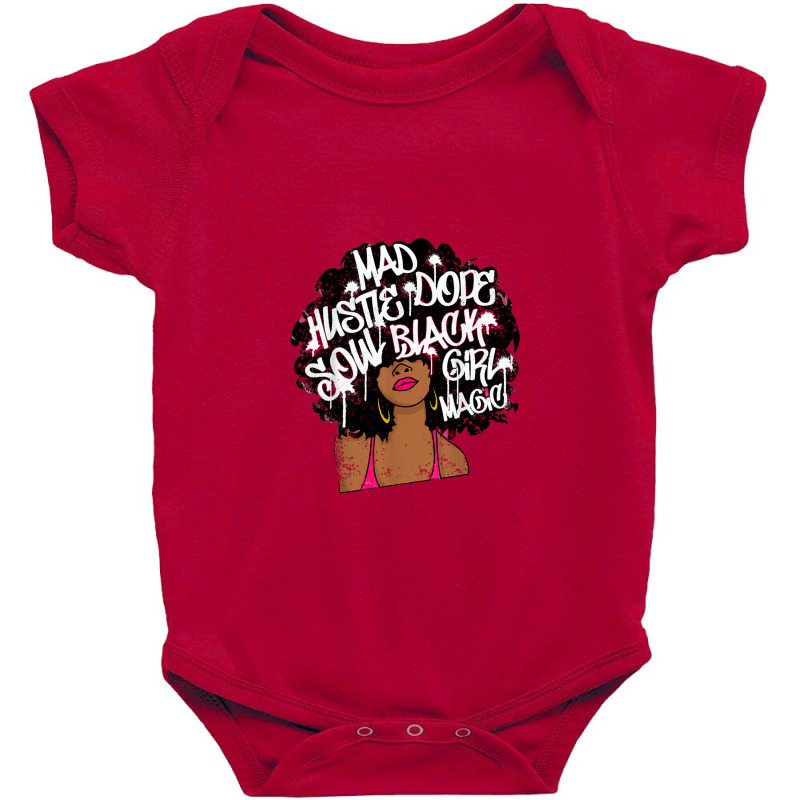 Mad Hustle Dope Soul Black Girl Magic Women Kids Tee Gift Baby Bodysuit by kamiatun | Artistshot