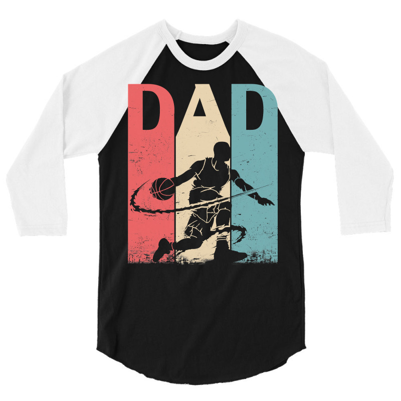 Basketball Coach Great Father Day Men Basketball Playing Daddy Papa Da 3/4 Sleeve Shirt | Artistshot