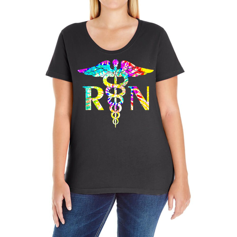 Lovely Rn Registered Nurse Tie Dye T  Shirt Lovely Rn Registered Nurse Ladies Curvy T-shirt | Artistshot