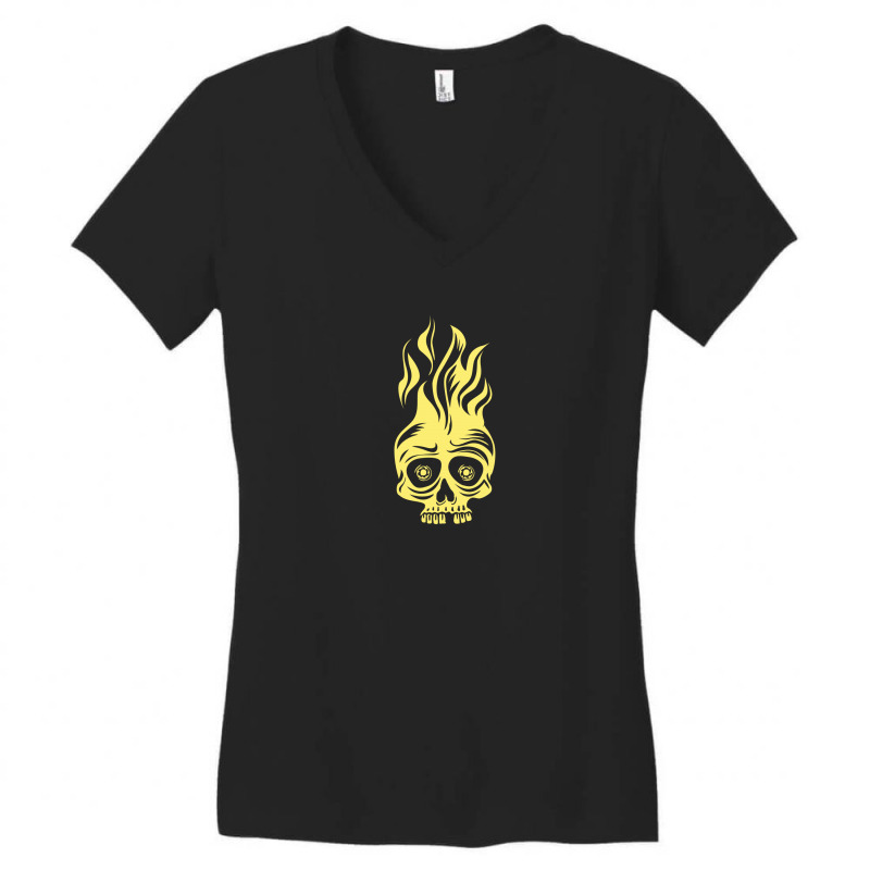 Skull Women's V-Neck T-Shirt by Disgus_Thing | Artistshot