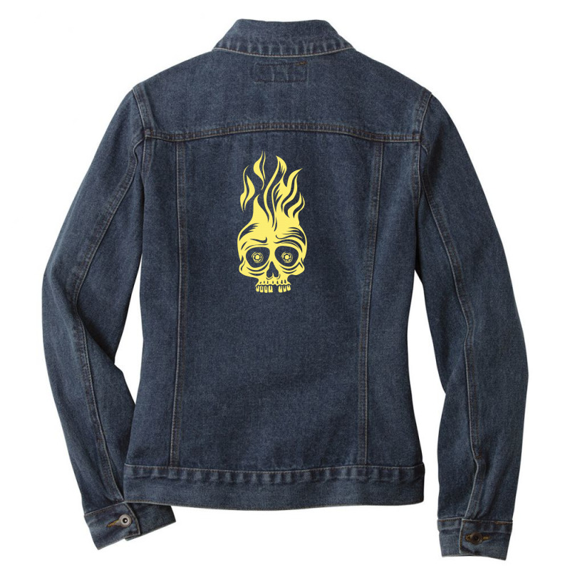 Skull Ladies Denim Jacket by Disgus_Thing | Artistshot