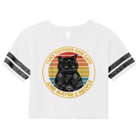 I Like Tattoos And Cats And Maybe 3 People Black Cat T Shirt Scorecard Crop Tee | Artistshot