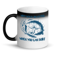 Why Walk On Water When You Can Surf Jesus Premium T Shirt Magic Mug | Artistshot