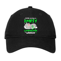 Lymphoma Awareness T  Shirt Mostly Running On Empty Lymphoma Warrior T Adjustable Cap | Artistshot