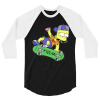 Cute Simpson Cartoon 3/4 Sleeve Shirt | Artistshot