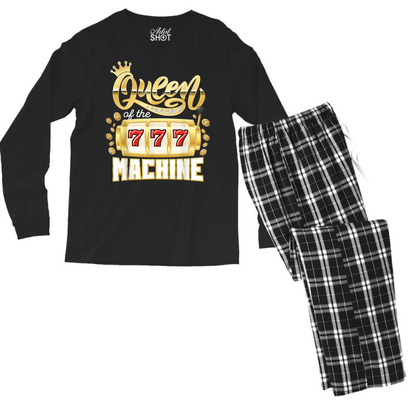 Queen Of The Machine Casino Gambling Slot Machine Player T Shirt Men's Long Sleeve Pajama Set | Artistshot