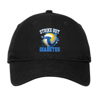 Volleyball Sport Lover Strike Out Diabetes Awareness Volleyball Fighte Adjustable Cap | Artistshot