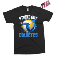 Volleyball Sport Lover Strike Out Diabetes Awareness Volleyball Fighte Exclusive T-shirt | Artistshot