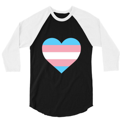 Enough Transgender Heart Merch 3/4 Sleeve Shirt Designed By Juandikara