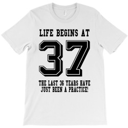 37th birthday life begins at 37 T-Shirt | Artistshot
