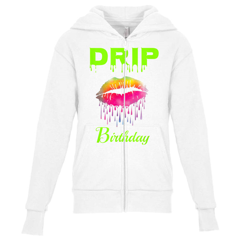 Drip Squad Birthday T Shirt Youth Zipper Hoodie | Artistshot