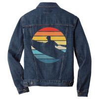 Canoe T  Shirt Canoeing Silhouette On A Distressed Retro Sunset Print Men Denim Jacket | Artistshot