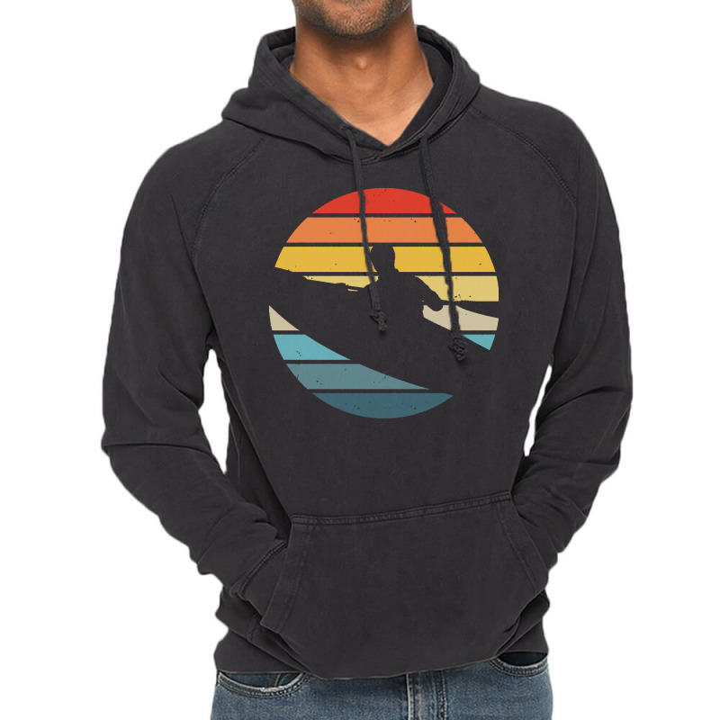 Canoe T  Shirt Canoeing Silhouette On A Distressed Retro Sunset Print Vintage Hoodie | Artistshot