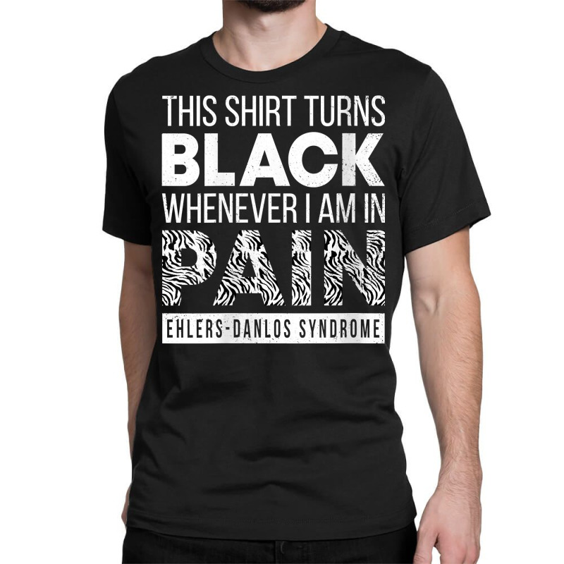 Womens Warrior Ehlers Danlos Syndrome Eds Awareness Zebra Ribbon V Nec Classic T-shirt | Artistshot