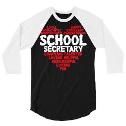funny school secretary t shirt 3/4 Sleeve Shirt | Artistshot