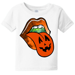 lips with tongue out pumkin halloween Baby Tee | Artistshot