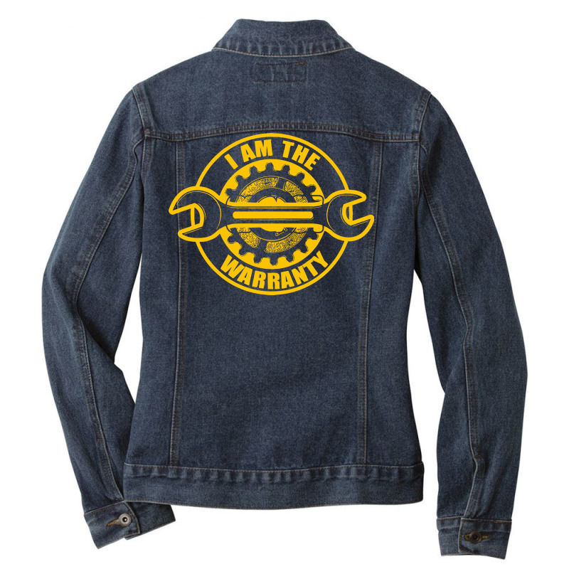 Im The Warranty Art Sticker Ladies Denim Jacket by amang | Artistshot