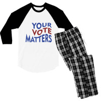 Your Vote Matters Men's 3/4 Sleeve Pajama Set | Artistshot