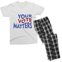 Your Vote Matters Men's T-shirt Pajama Set | Artistshot