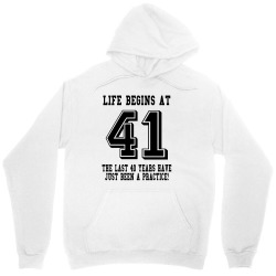 41st birthday life begins at 41 Unisex Hoodie | Artistshot