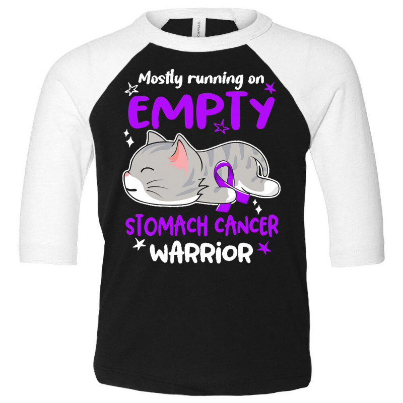 Stomach Cancer Awareness T  Shirt Mostly Running On Empty Stomach Canc Toddler 3/4 Sleeve Tee by rico96716 | Artistshot