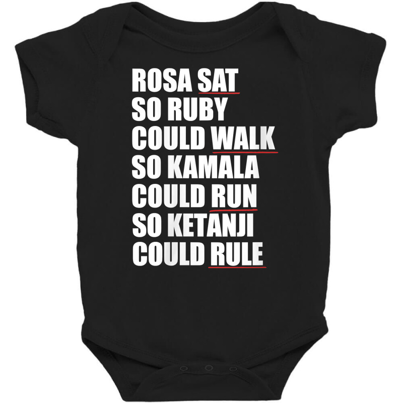 Womens Rosa Sat Ruby Walk Kamala Run So Ketanji Could Rule Kbj Meme V Baby Bodysuit | Artistshot