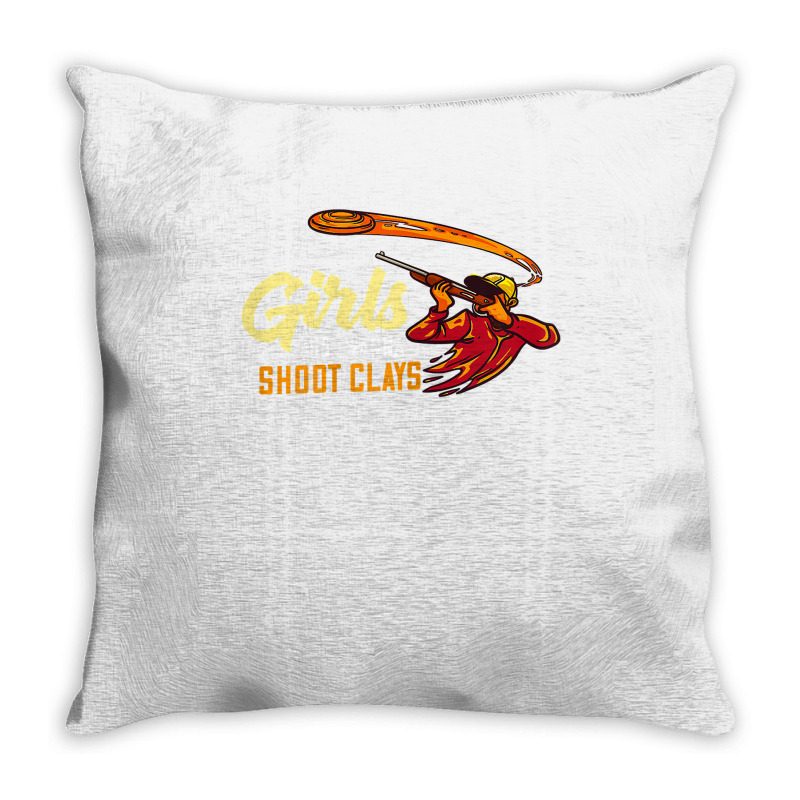 Womens Sporting Clay Shooting Gift Trap Skeet Shooting T Shirt Throw Pillow | Artistshot