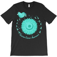 Ovarian Cancer Awareness T  Shirt Ovarian Cancer Awareness Sunflower T T-shirt | Artistshot