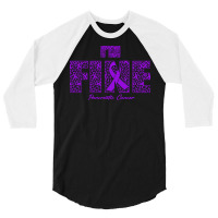 Pancreatic Cancer Awareness T  Shirt Pancreatic Cancer Awareness Fine 3/4 Sleeve Shirt | Artistshot