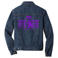 Pancreatic Cancer Awareness T  Shirt Pancreatic Cancer Awareness Fine Men Denim Jacket | Artistshot