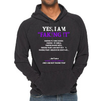 Thyroid Cancer T  Shirt Thyroid Cancer Awareness I Am Faking It   In T Vintage Hoodie | Artistshot