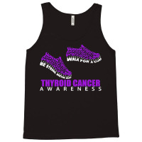 Thyroid Cancer T  Shirt Thyroid Cancer Awareness Shoes Ribbon Walk For Tank Top | Artistshot