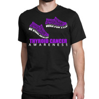 Thyroid Cancer T  Shirt Thyroid Cancer Awareness Shoes Ribbon Walk For Classic T-shirt | Artistshot